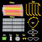 Premium Glow Sticks With Connectors (213pcs)