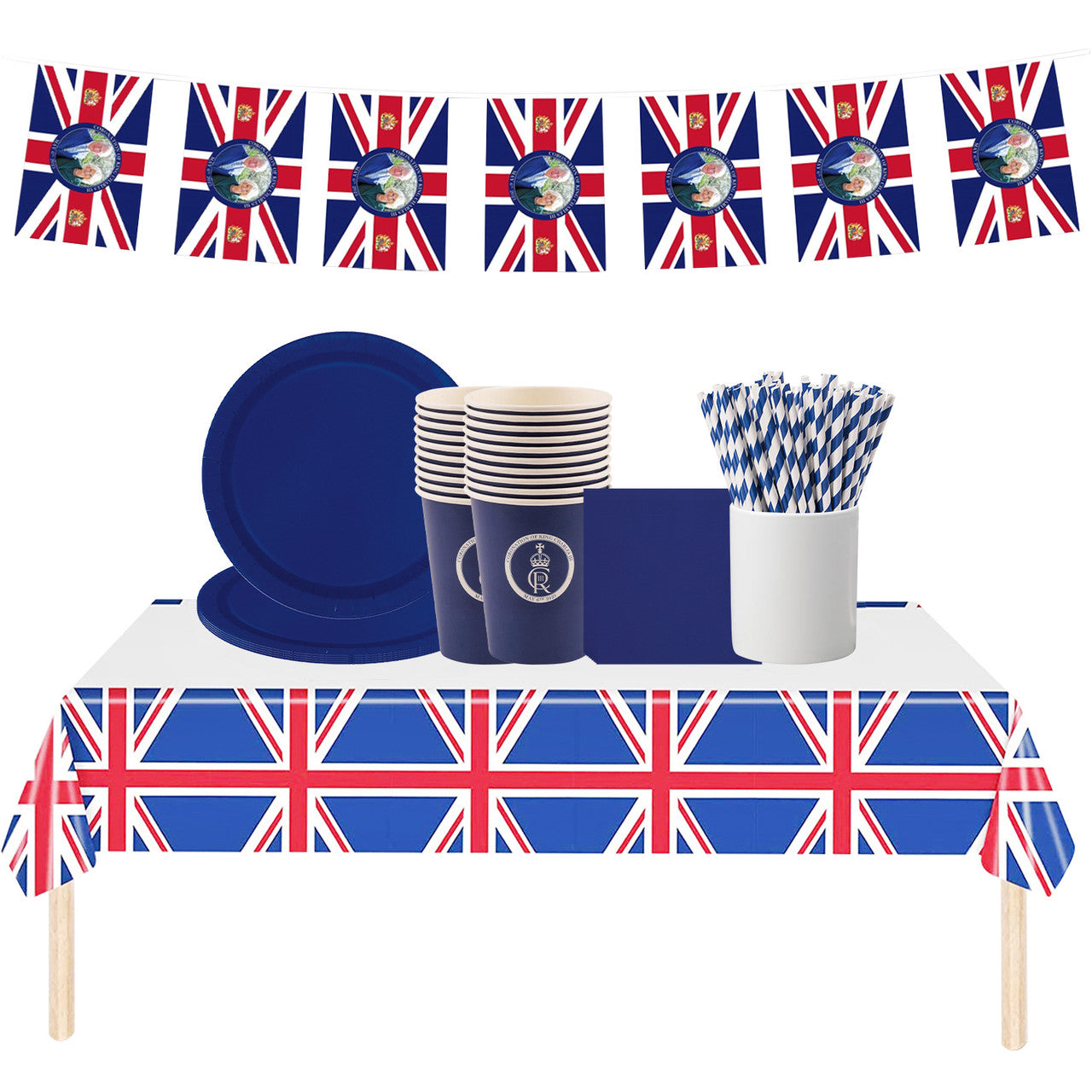 Union Jack Party Supplies Set - 122pcs