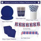 Union Jack Party Supplies Set - 122pcs