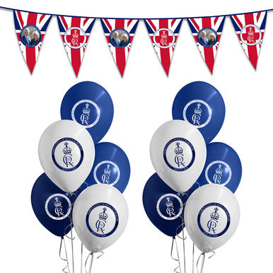 21pcs Coronation Party Decoration Set - Triangle Bunting
