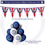 21pcs Coronation Party Decoration Set - Triangle Bunting
