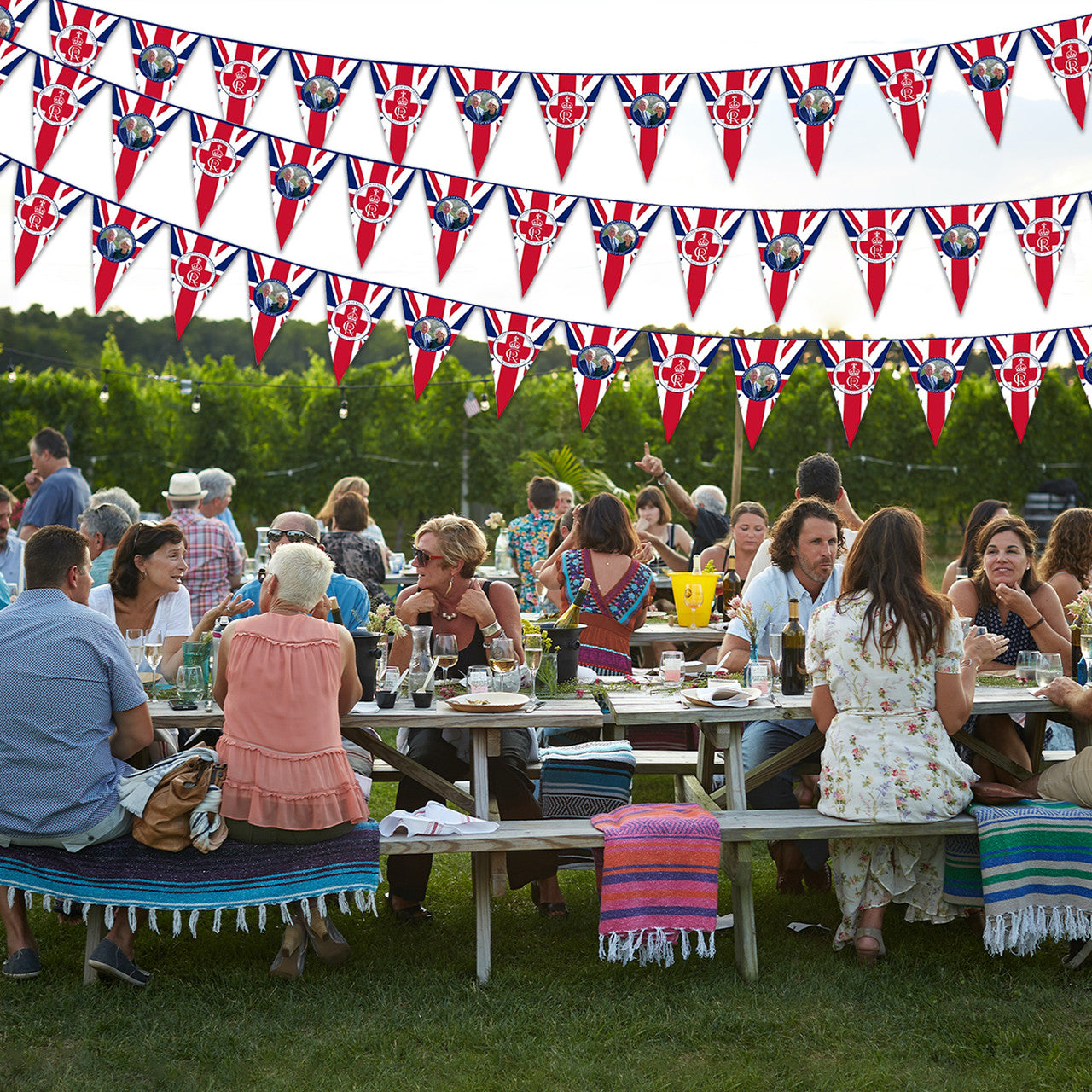 21pcs Coronation Party Decoration Set - Triangle Bunting