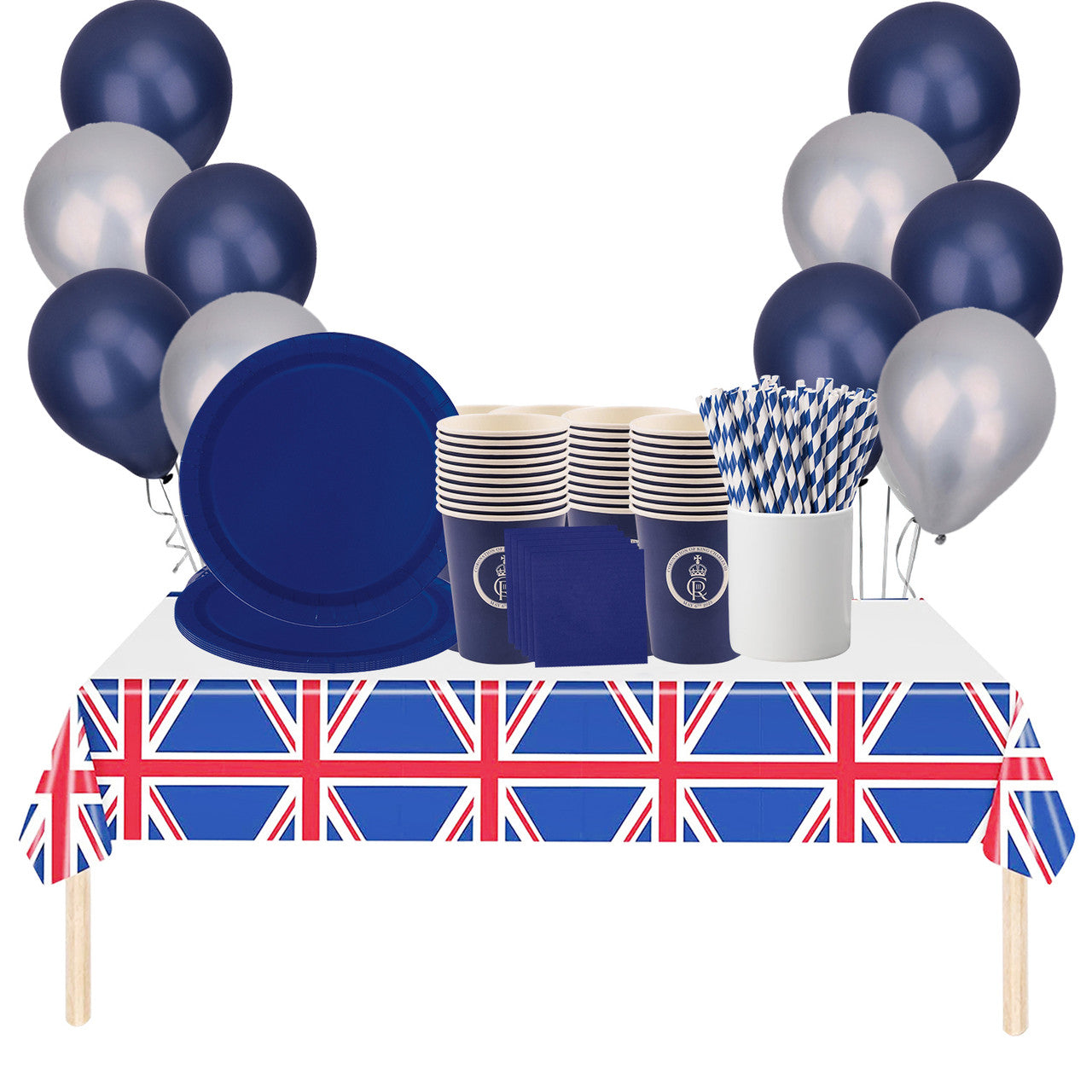 166pcs Coronation Party Supplies Set