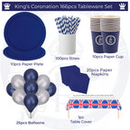 166pcs Coronation Party Supplies Set