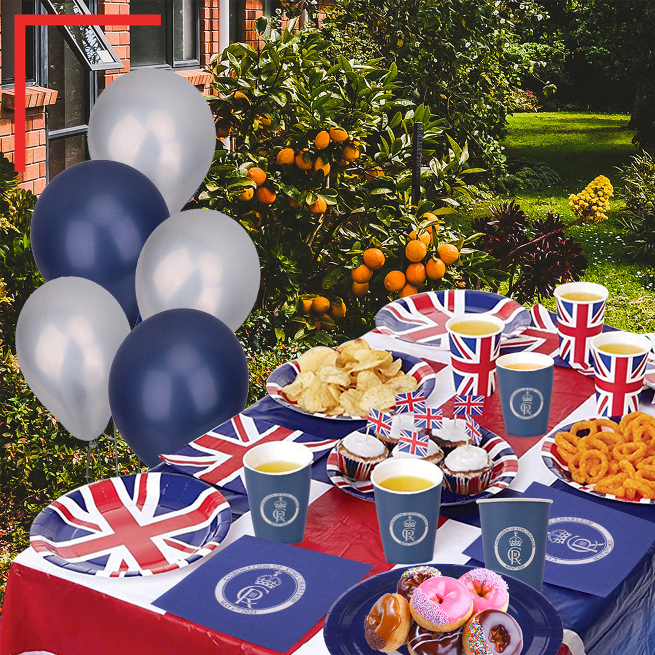 166pcs Coronation Party Supplies Set