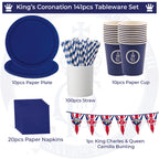 141pcs Coronation Party Supplies Set