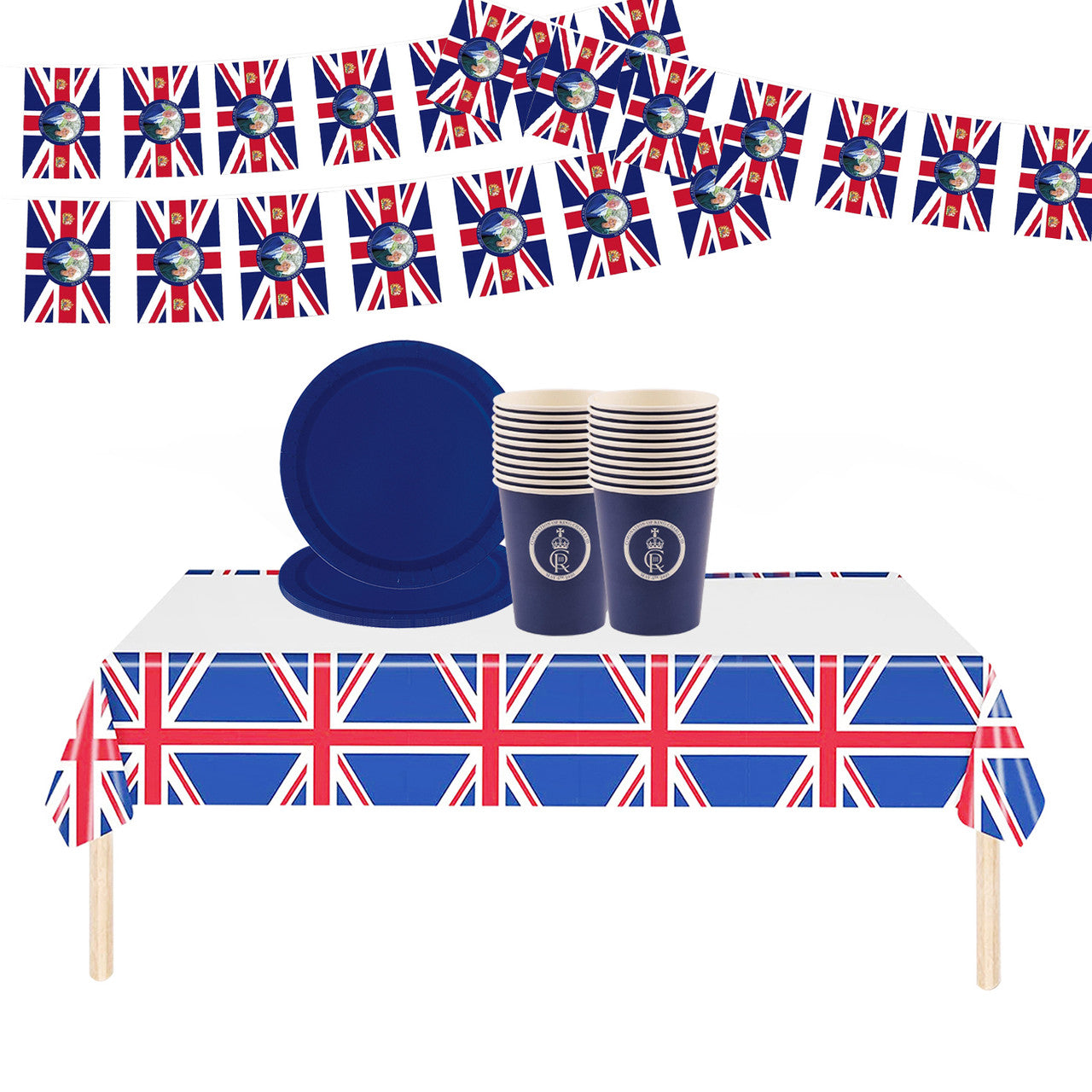 Royal Cypher Disposable Tableware Set - 42pcs