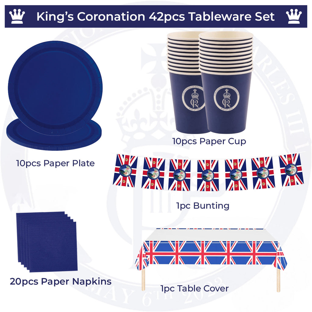 Royal Cypher Disposable Tableware Set - 42pcs