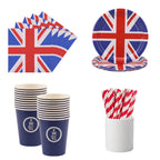 Union Jack King Coronation Tableware Set - 145pcs