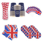 Union Jack Party King Coronation Tableware Set - 155pcs