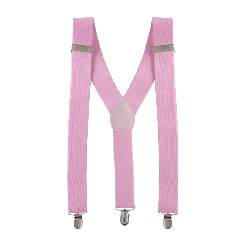 Rose Pink Handkerchief, Bow Tie, Neck Tie & Brace Set