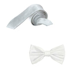 White Handkerchief, Bow Tie, Neck Tie & Brace Set