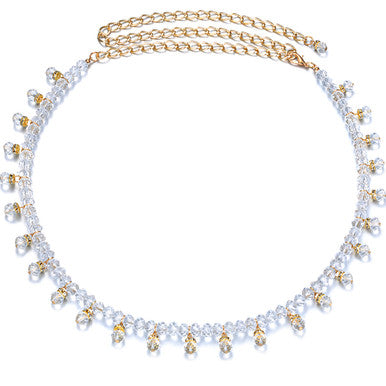 Clear Beaded Belt