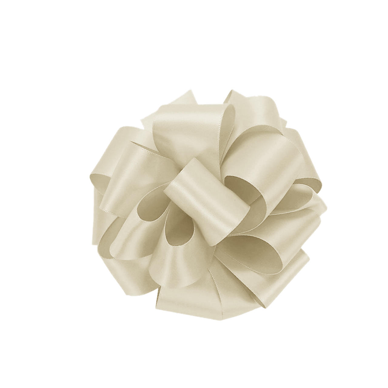1m Double Sided Satin Ribbon-Cream