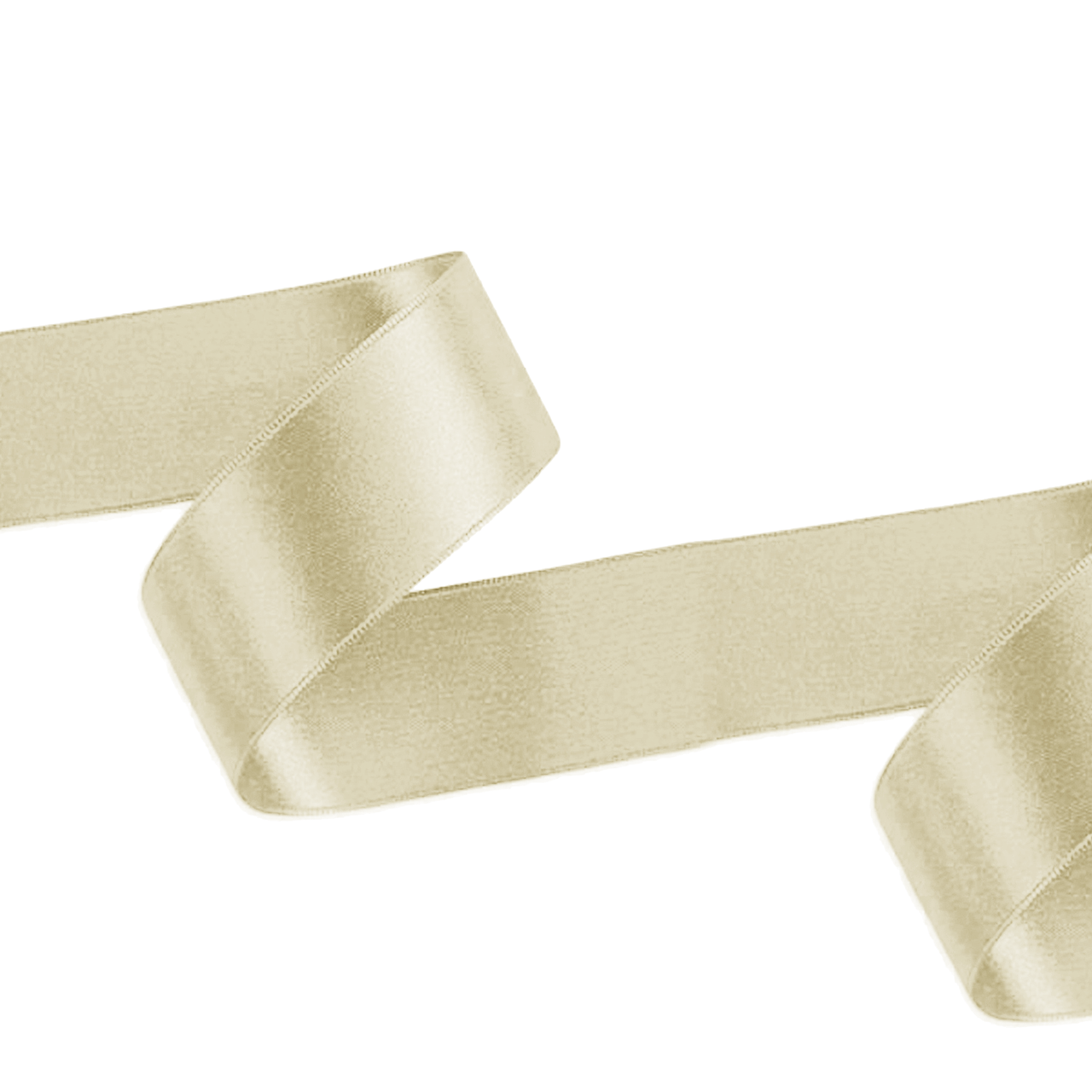 1m Double Sided Satin Ribbon-Cream