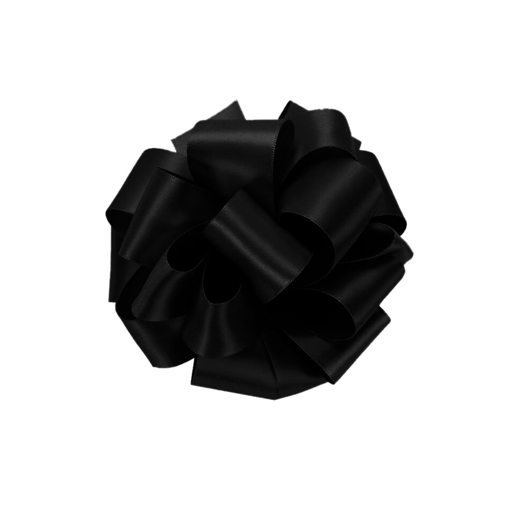 1m Double Sided Satin Ribbon - Black
