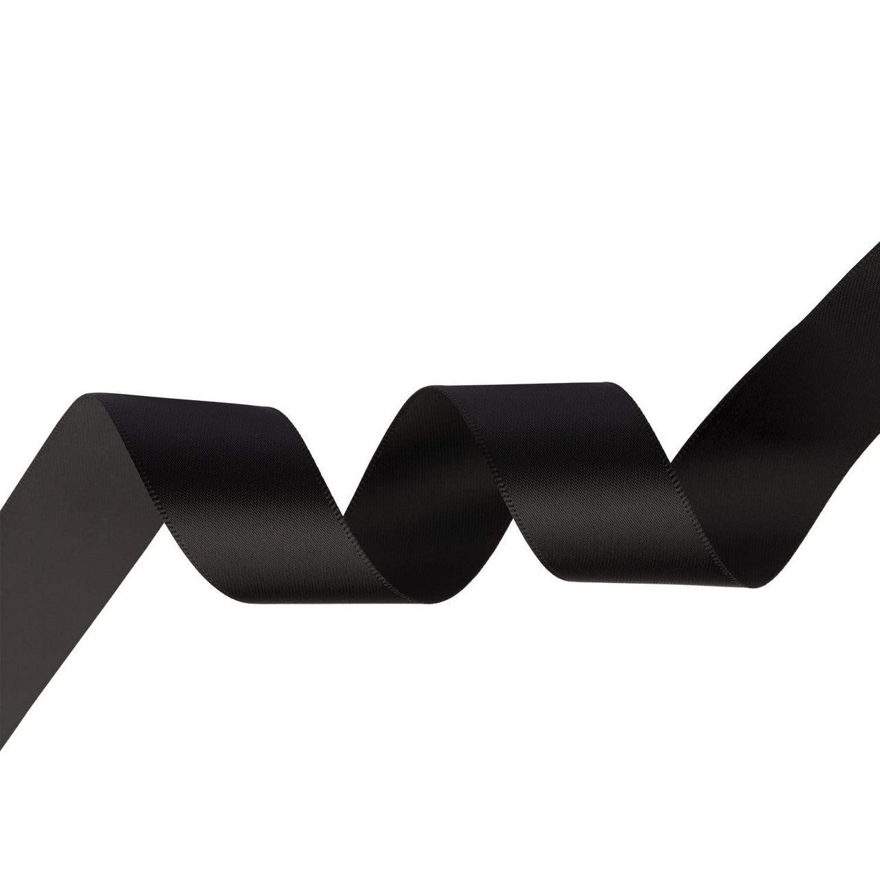 1m Double Sided Satin Ribbon - Black