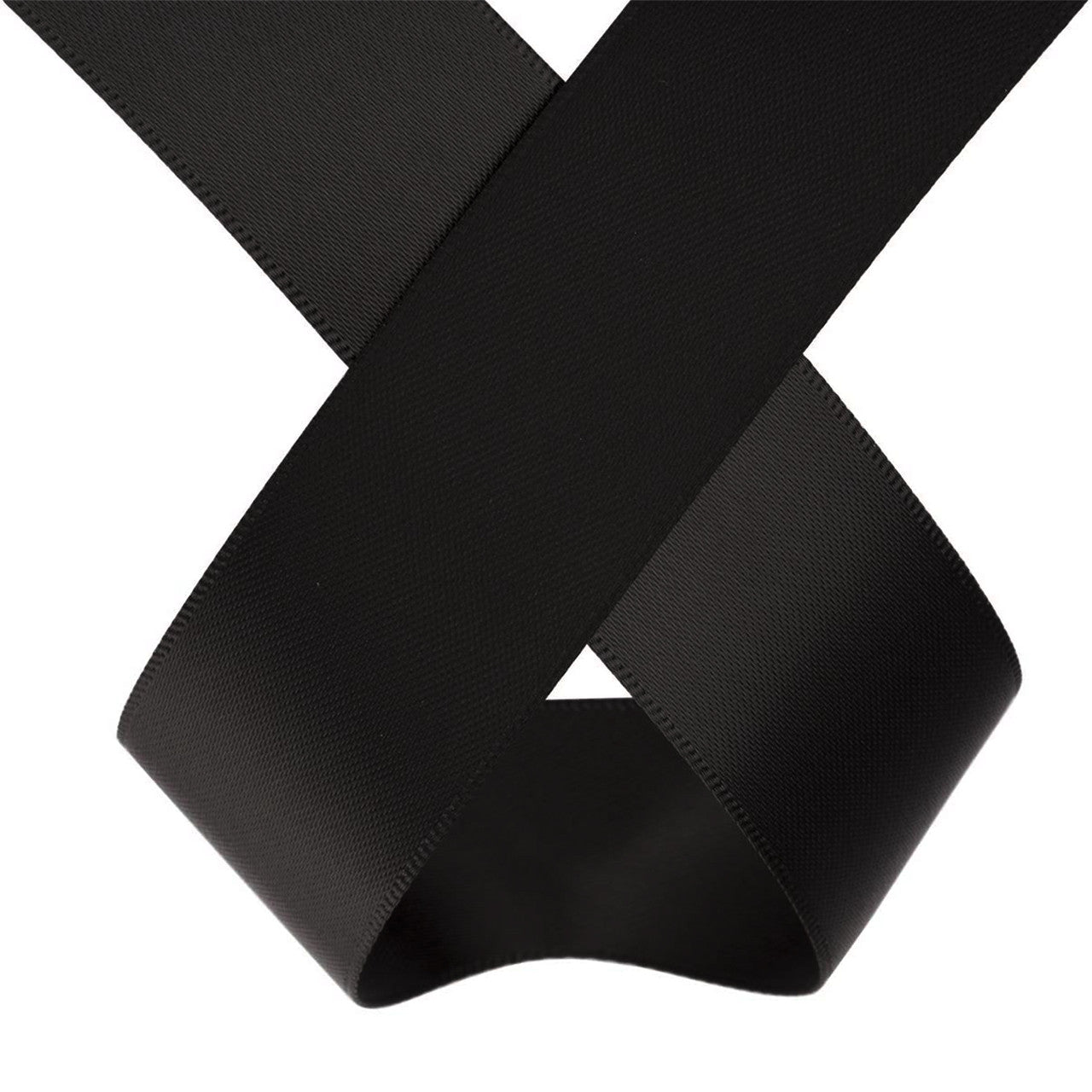 1m Double Sided Satin Ribbon - Black