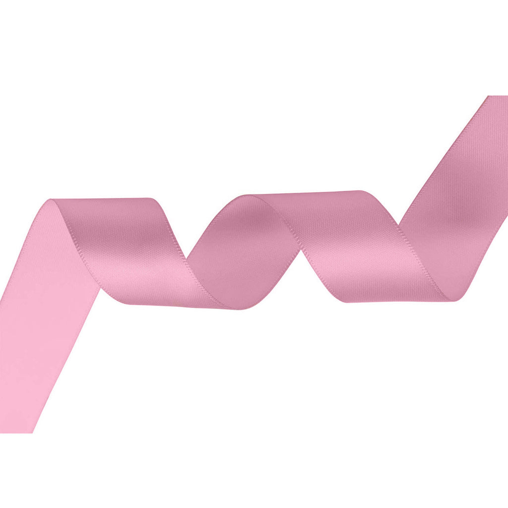 1m Double Sided Satin Ribbon - Baby Pink
