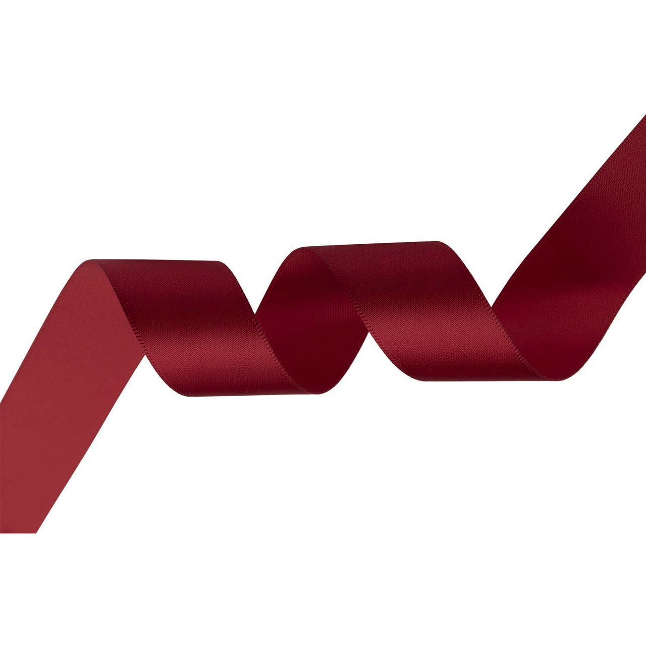 1m Double Sided Satin Ribbon-Burgundy