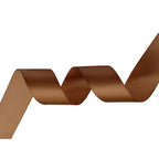 1m Double Sided Satin Ribbon - Brown