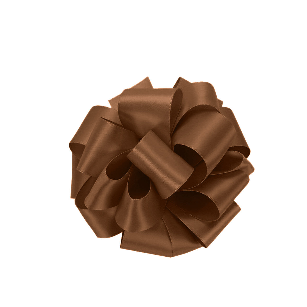1m Double Sided Satin Ribbon - Brown