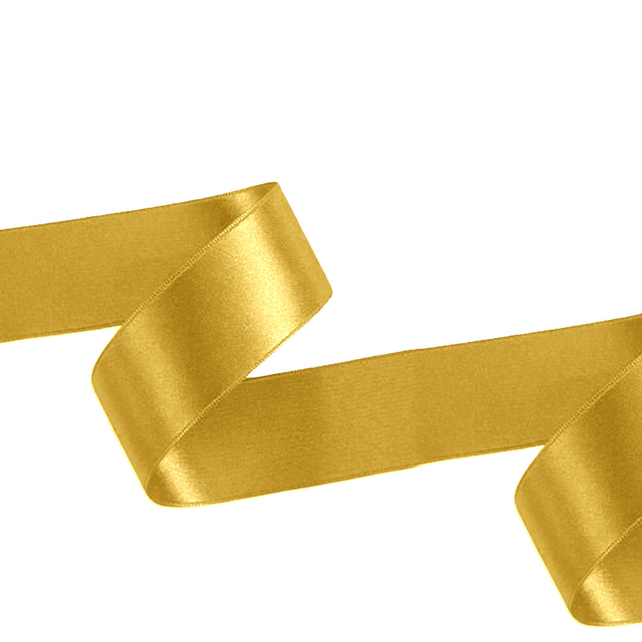 1m Double Sided Satin Ribbon - Champagne Gold