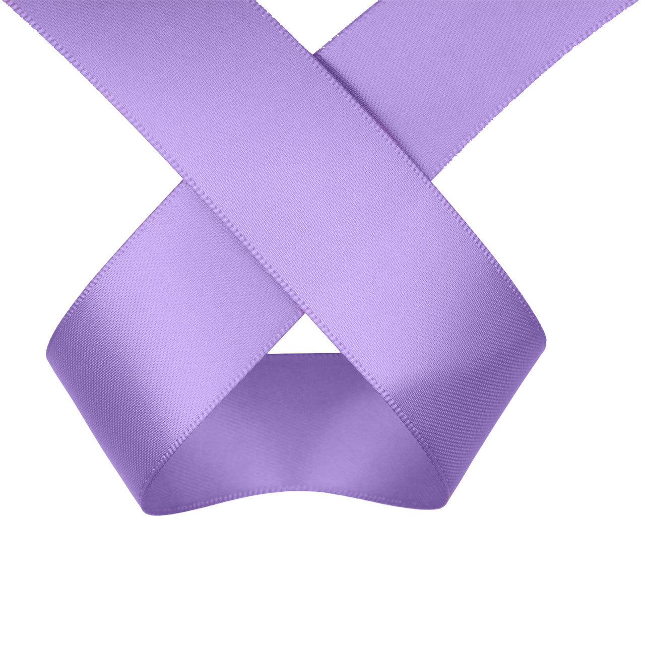 1m Double Sided Satin Ribbon- Lilac
