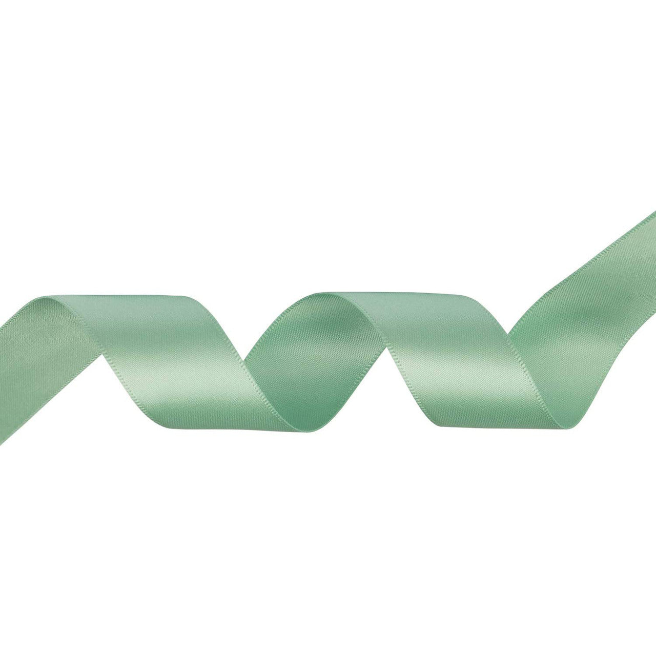 1m Double Sided Satin Ribbon- Mint Green
