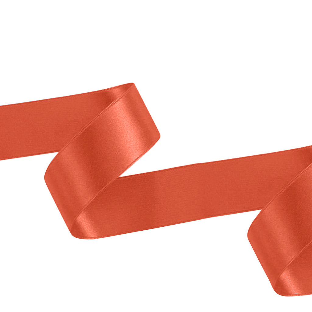 1m Double Sided Satin Ribbon-Orange