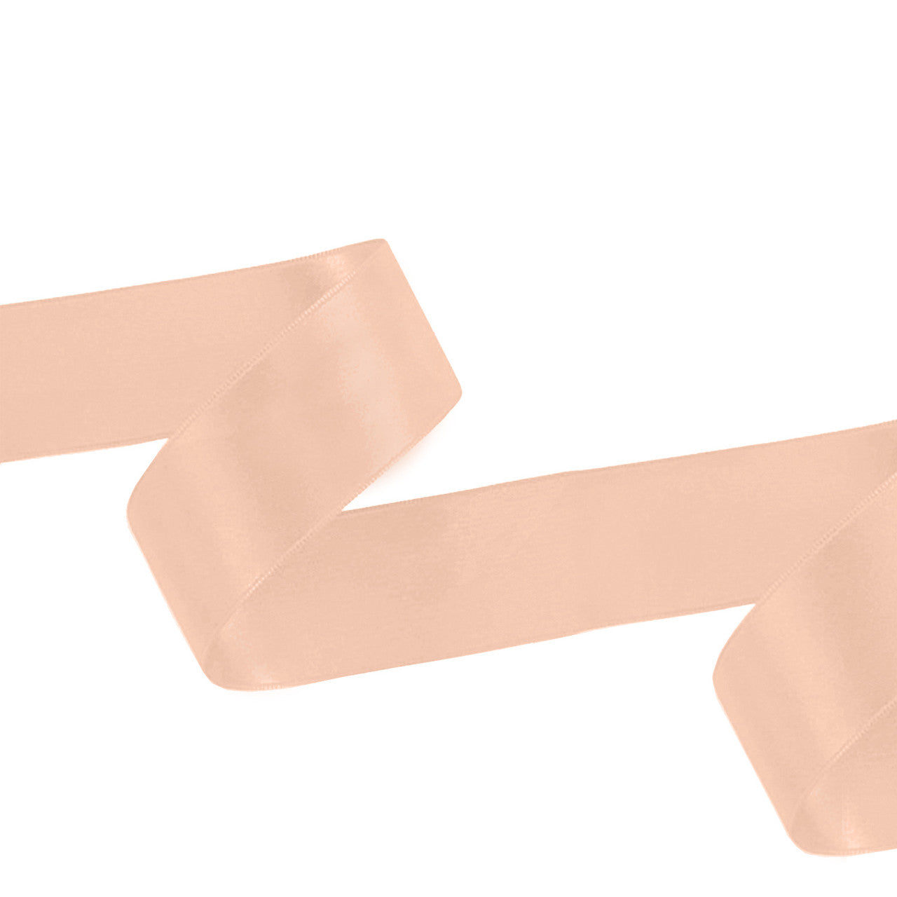 1m Double Sided Satin Ribbon - Peach