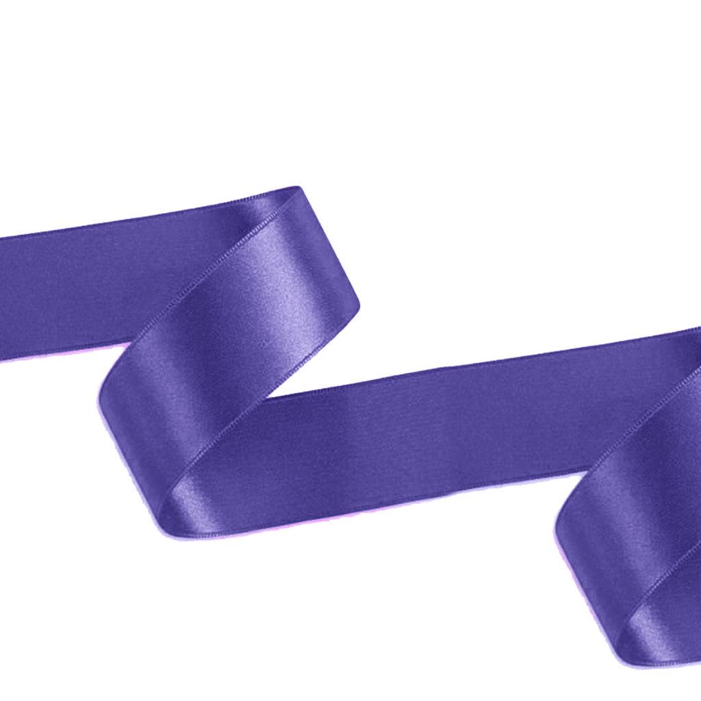 1m Double Sided Satin Ribbon-Purple