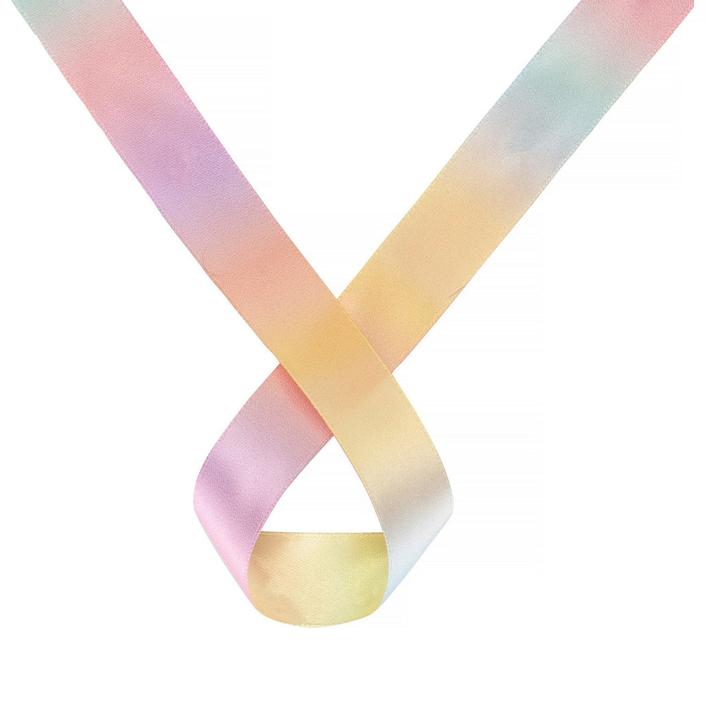 Double Sided Ribbon - Pastel Rainbow - 10 Metres