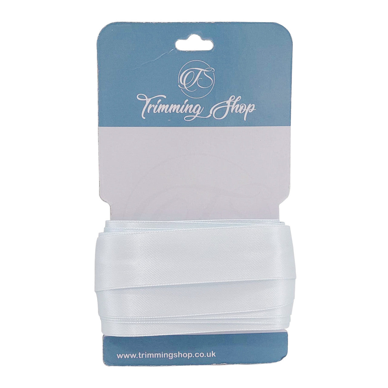 1m Double Sided Satin Ribbon-Sky Blue