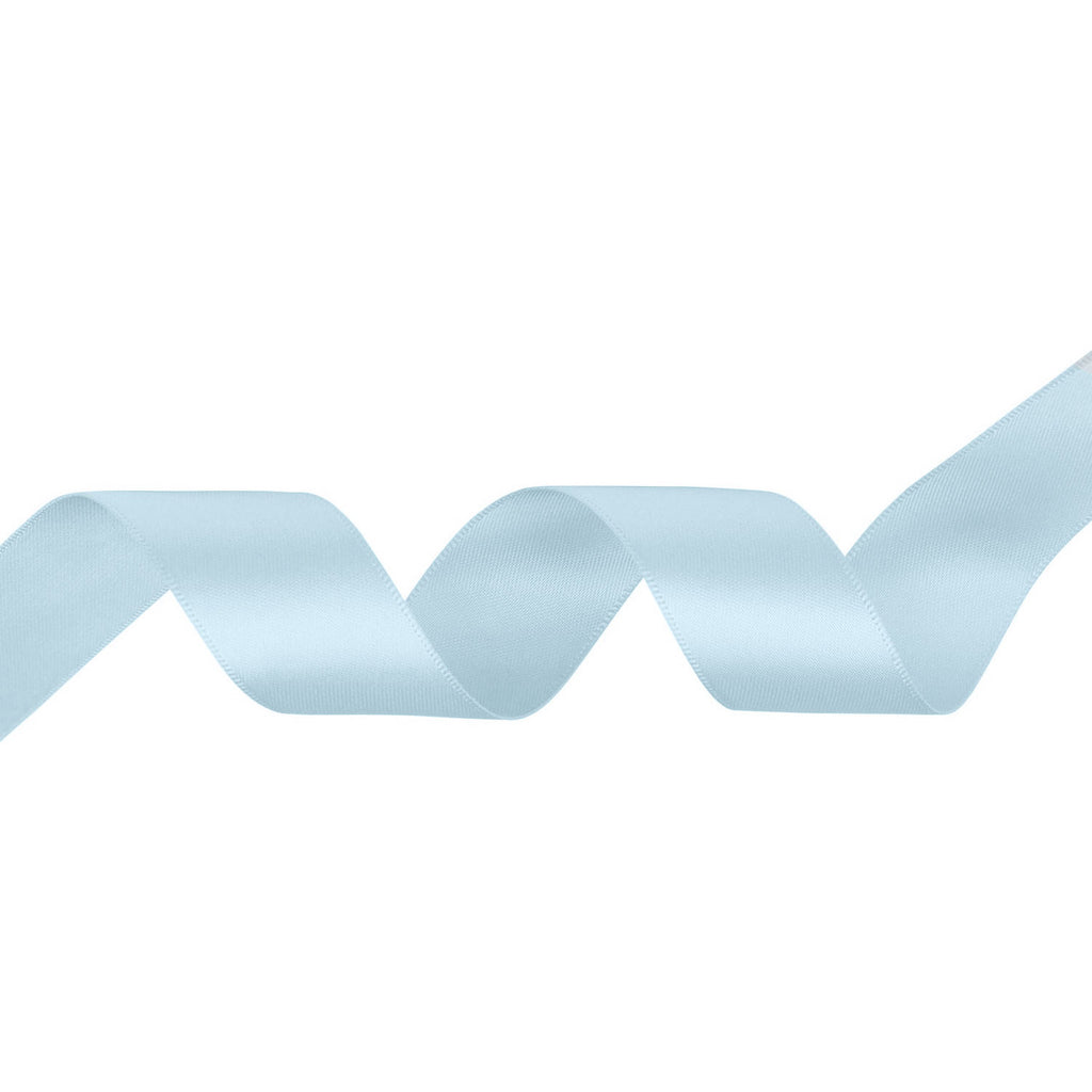 1m Double Sided Satin Ribbon-Sky Blue