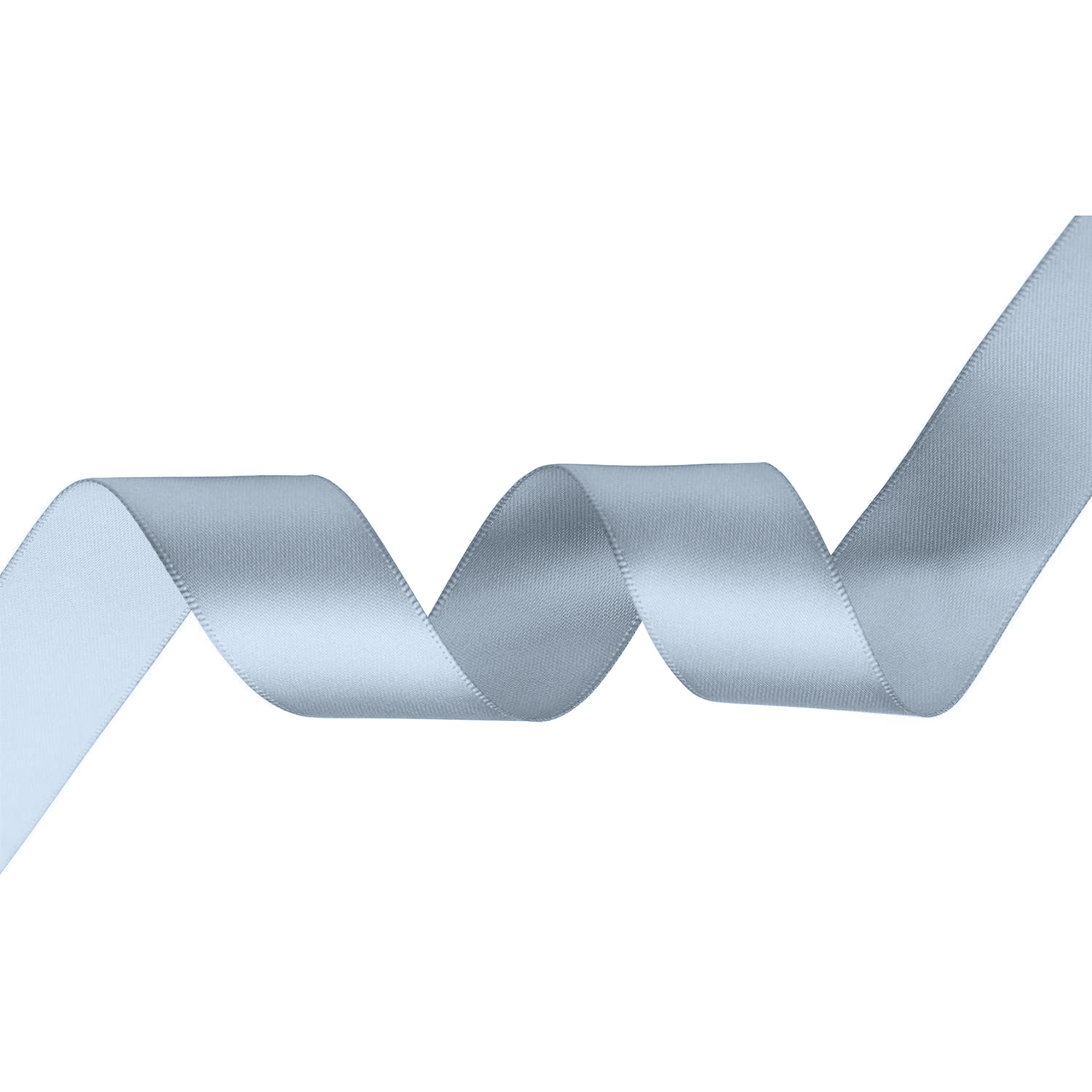 1m Double Sided Satin Ribbon-Silver