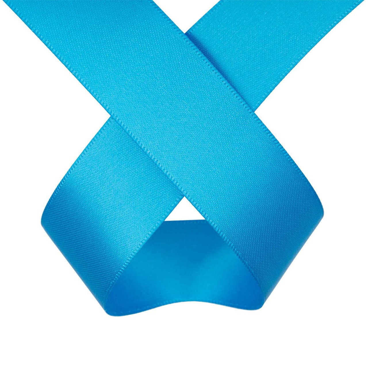 1m Double Sided Satin Ribbon-Turquoise