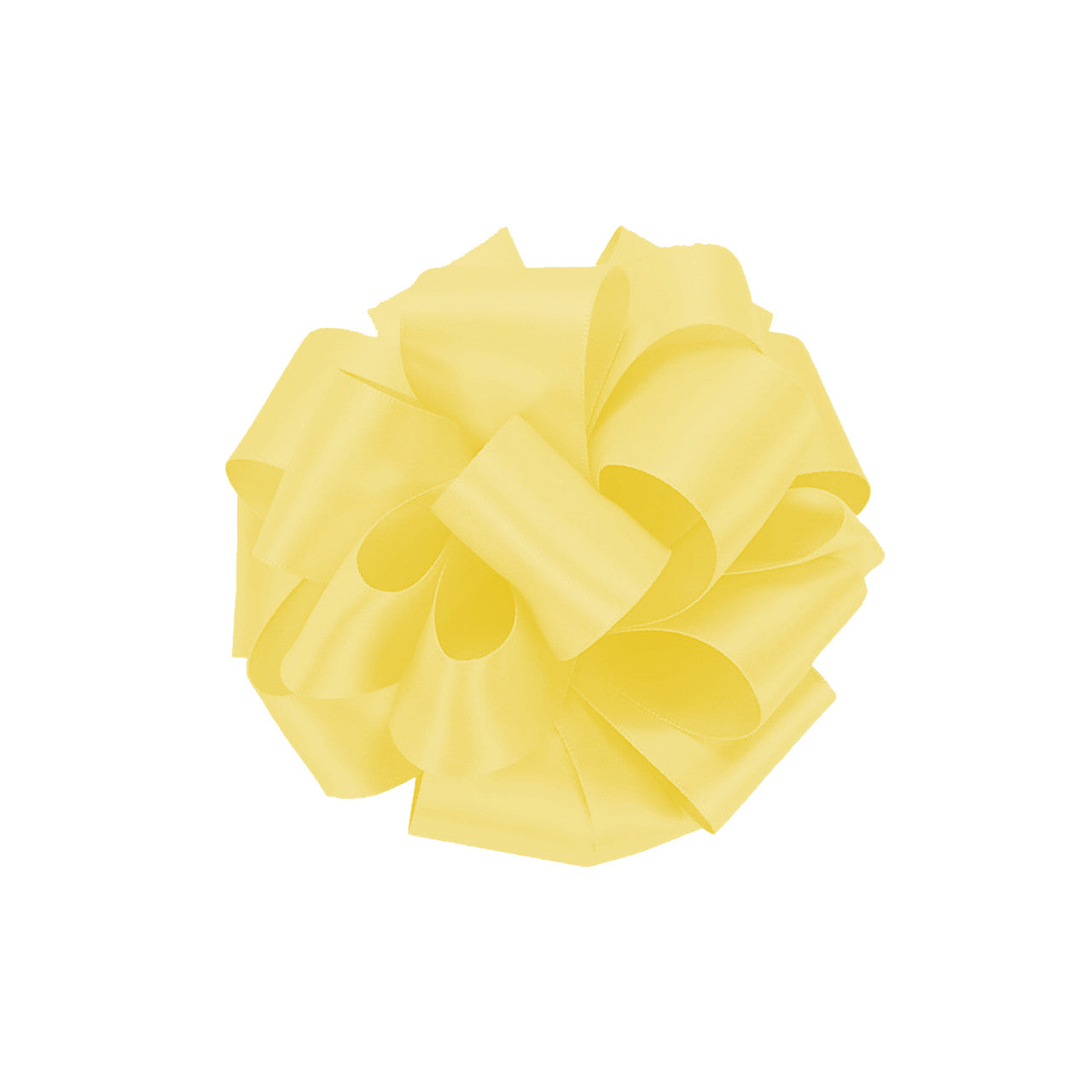 1m Double Sided Satin Ribbon-Yellow