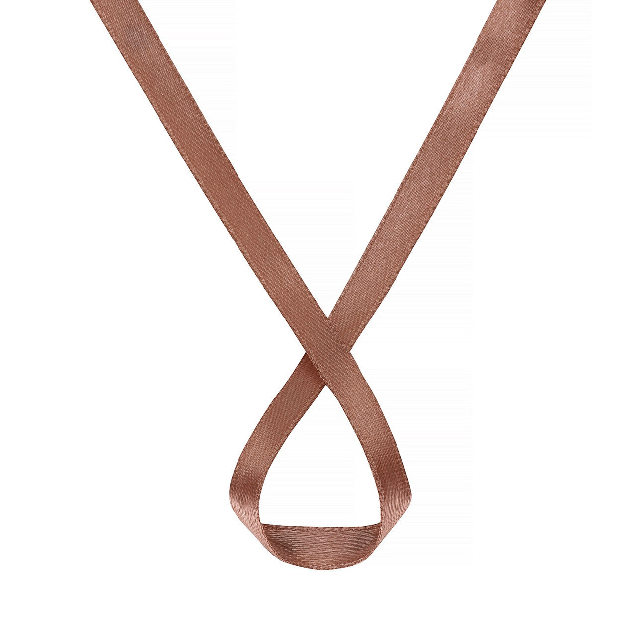 1m Double Sided Satin Ribbon- Deep Rose Gold