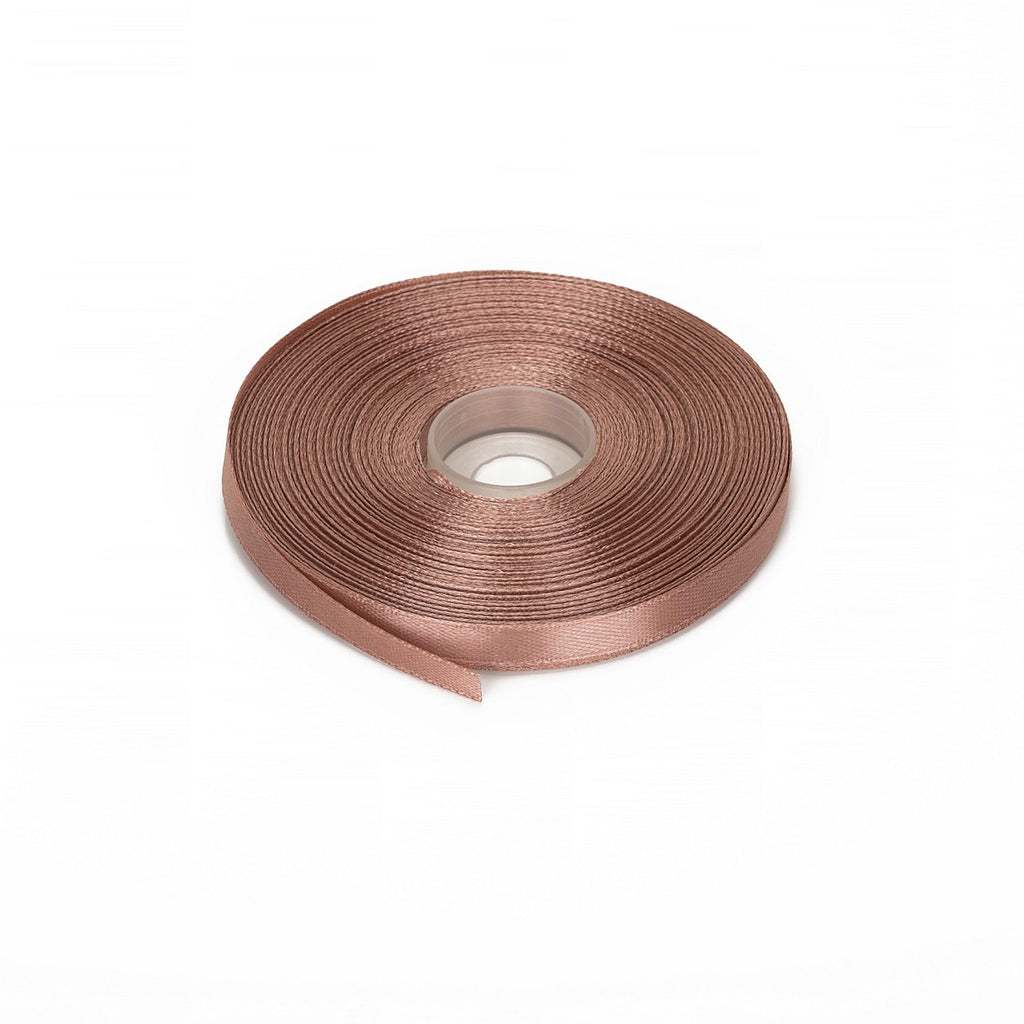 1m Double Sided Satin Ribbon- Deep Rose Gold