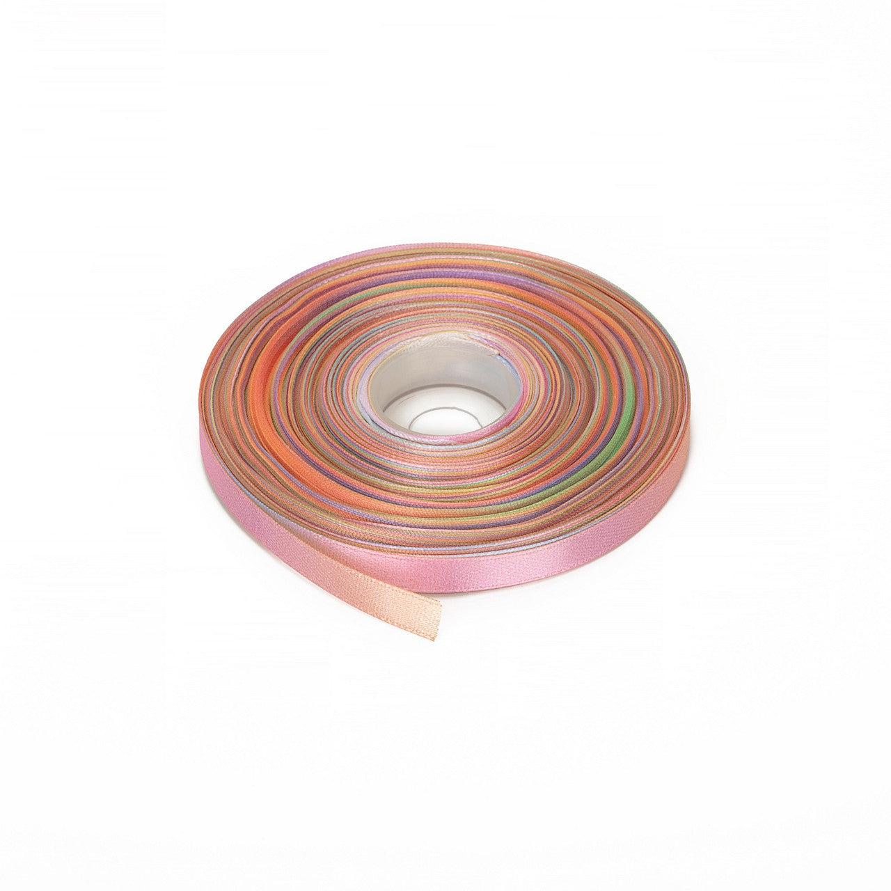 1m Double Sided Satin Ribbon- Rainbow