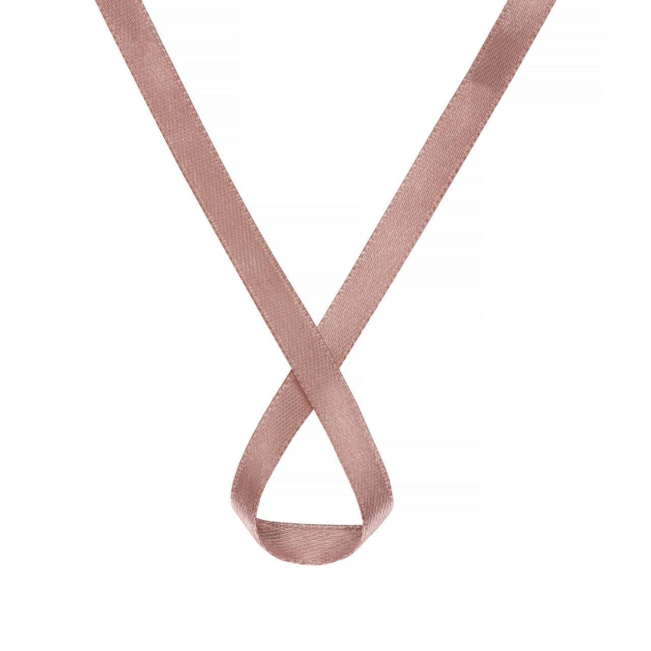 1m Double Sided Satin Ribbon- Roze Gold