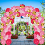 97pc Balloon Arch Kit - Metallic Gold, Hot Pink, Light Pink & Baby Pink Balloon Set