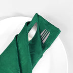 20" Green Damask Polyester Table Napkin - Green
