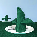 20" Green Damask Polyester Table Napkin - Green