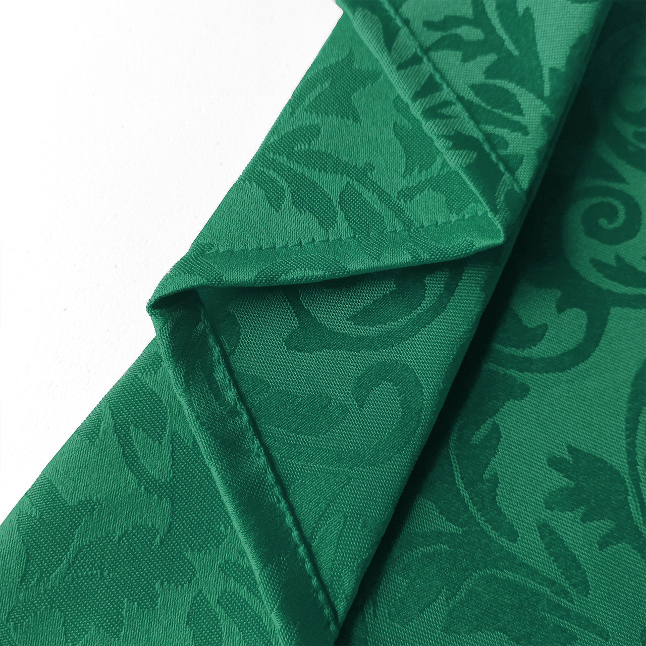 20" Green Damask Polyester Table Napkin - Green