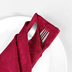 20" Green Damask Polyester Table Napkin - Red