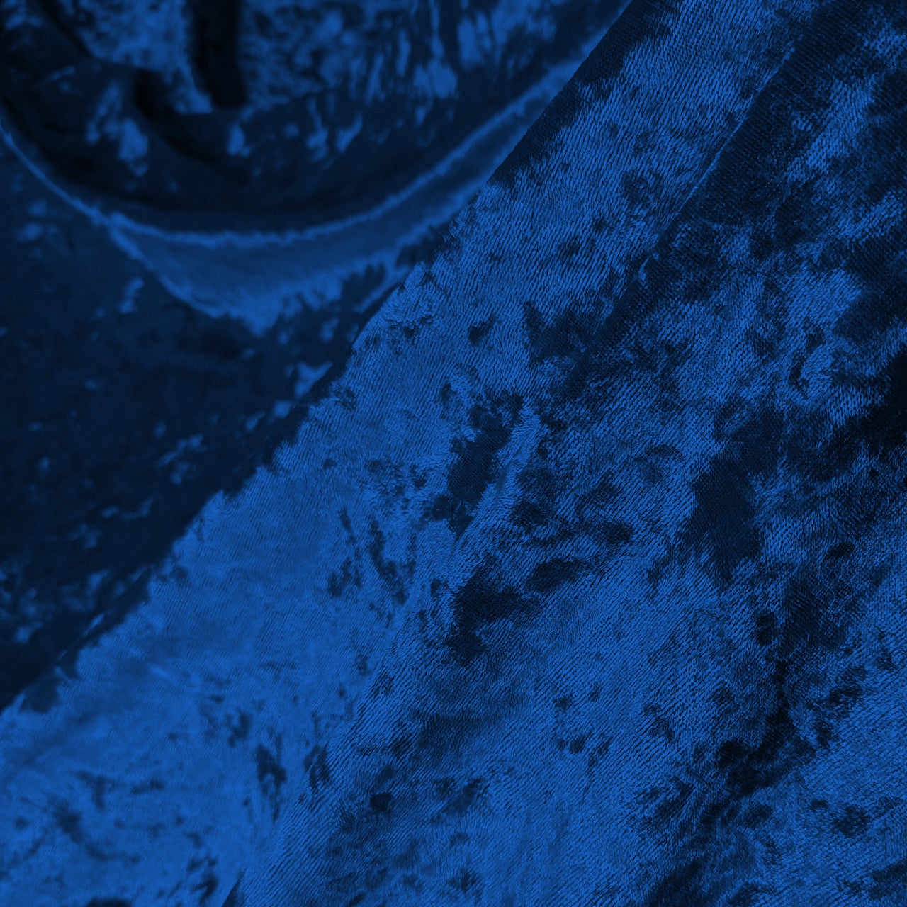 Round Crushed Velvet Tablecloth - Royal Blue