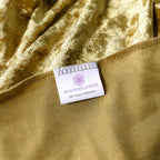 Round Crushed Velvet Tablecloth - Gold