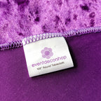 Round Crushed Velvet Tablecloth - Purple